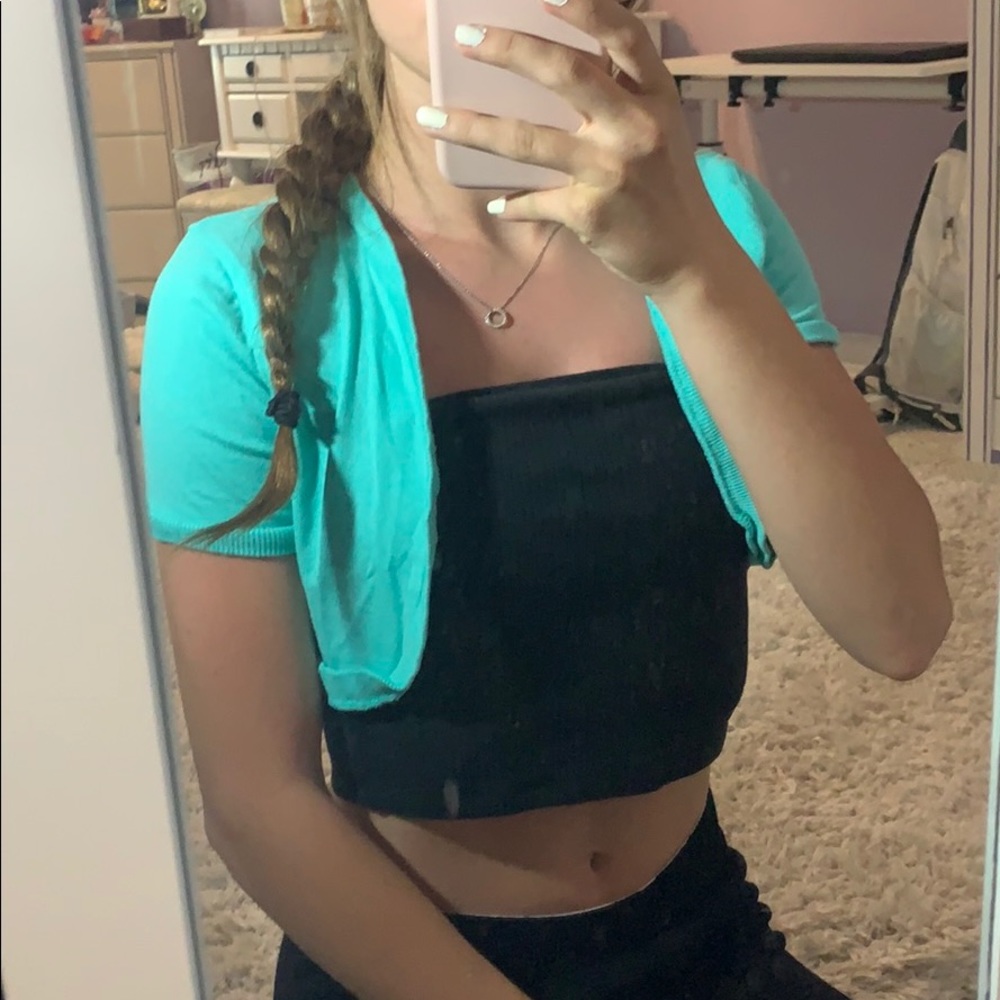 Teal Short Sleeve Jacket